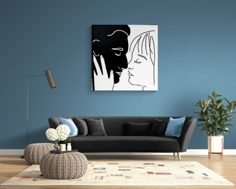 Image of an art poster on the wall